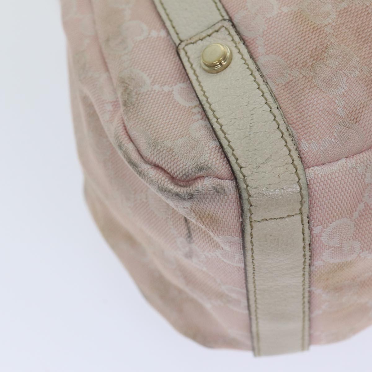 GUCCI GG Canvas Tote Bag Gold Pink 130736 90470