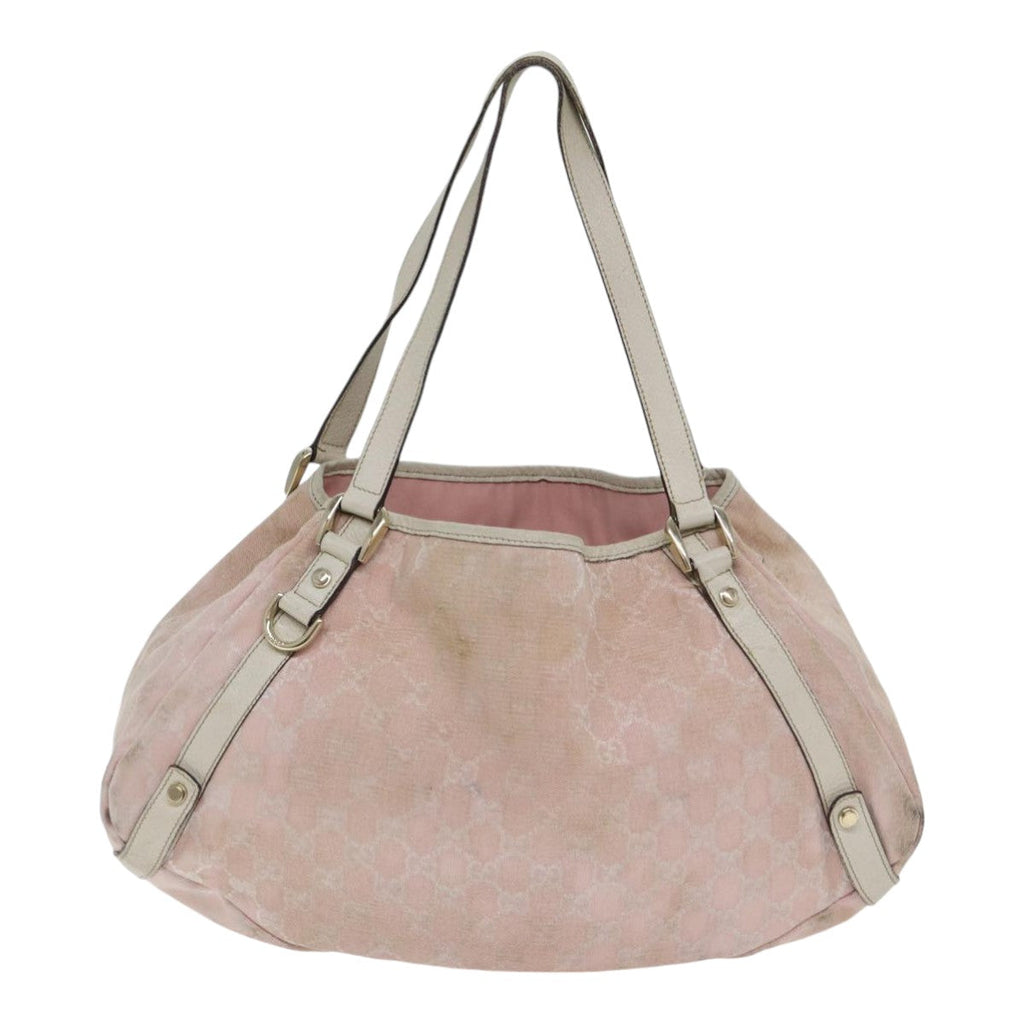 GUCCI GG Canvas Tote Bag Gold Pink 130736 90470