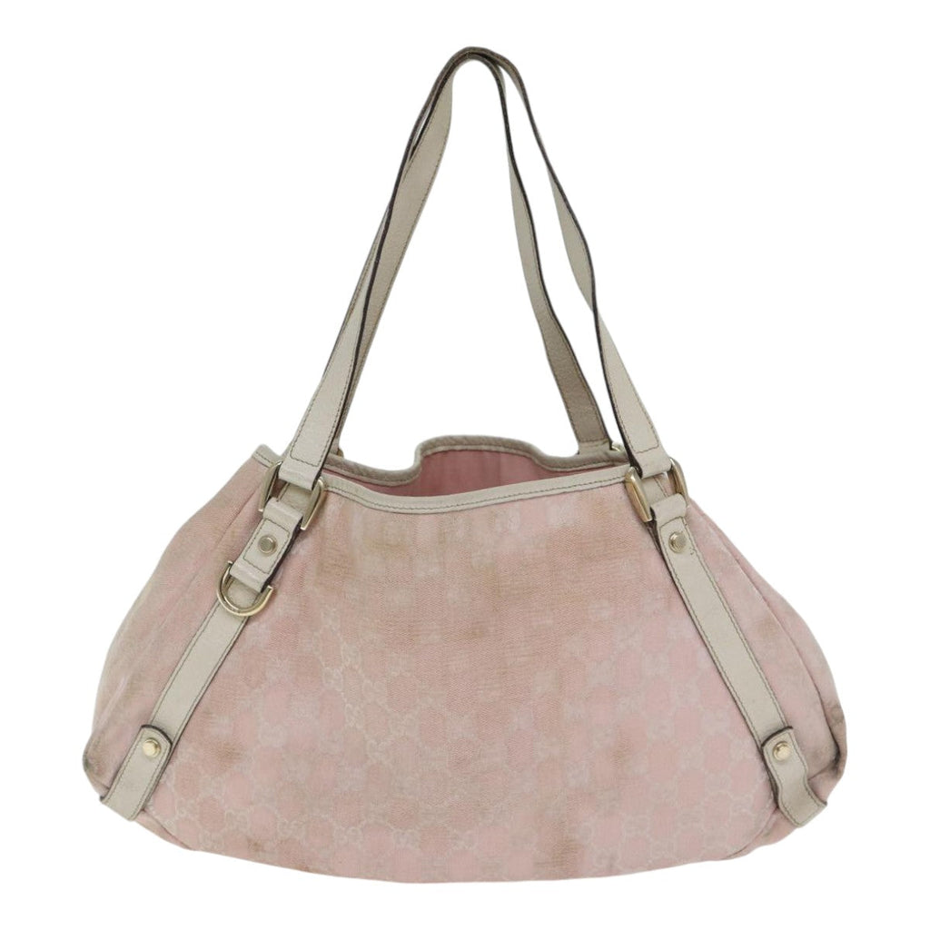 GUCCI GG Canvas Tote Bag Gold Pink 130736 90470
