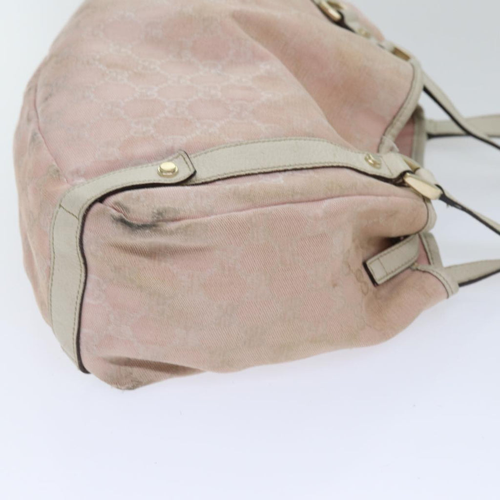 GUCCI GG Canvas Tote Bag Gold Pink 130736 90470