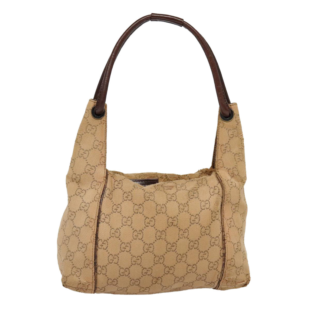 GUCCI GG Canvas Shoulder Bag Beige 101333 90471