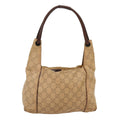 GUCCI GG Canvas Shoulder Bag Beige 101333 90471
