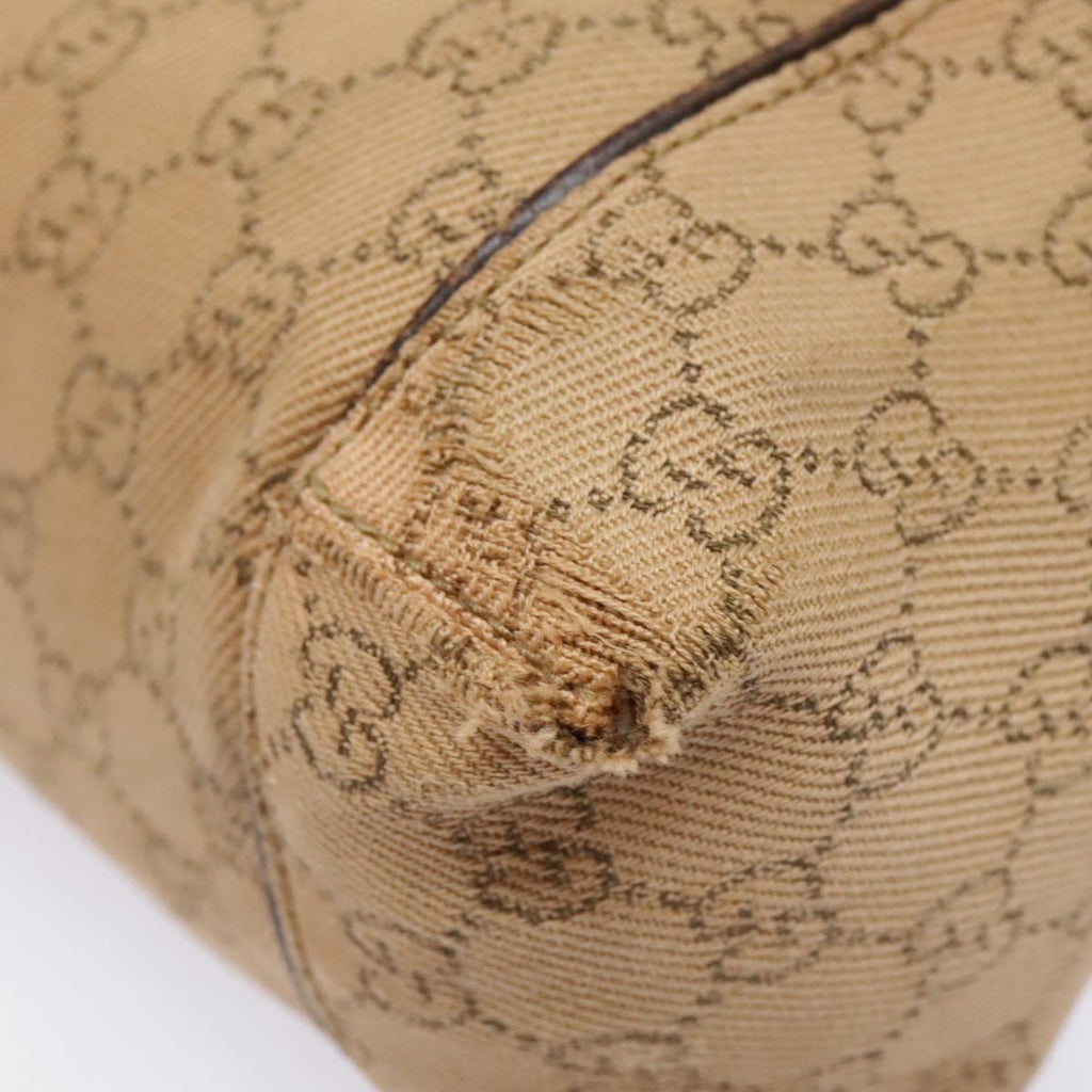 GUCCI GG Canvas Shoulder Bag Beige 101333 90471