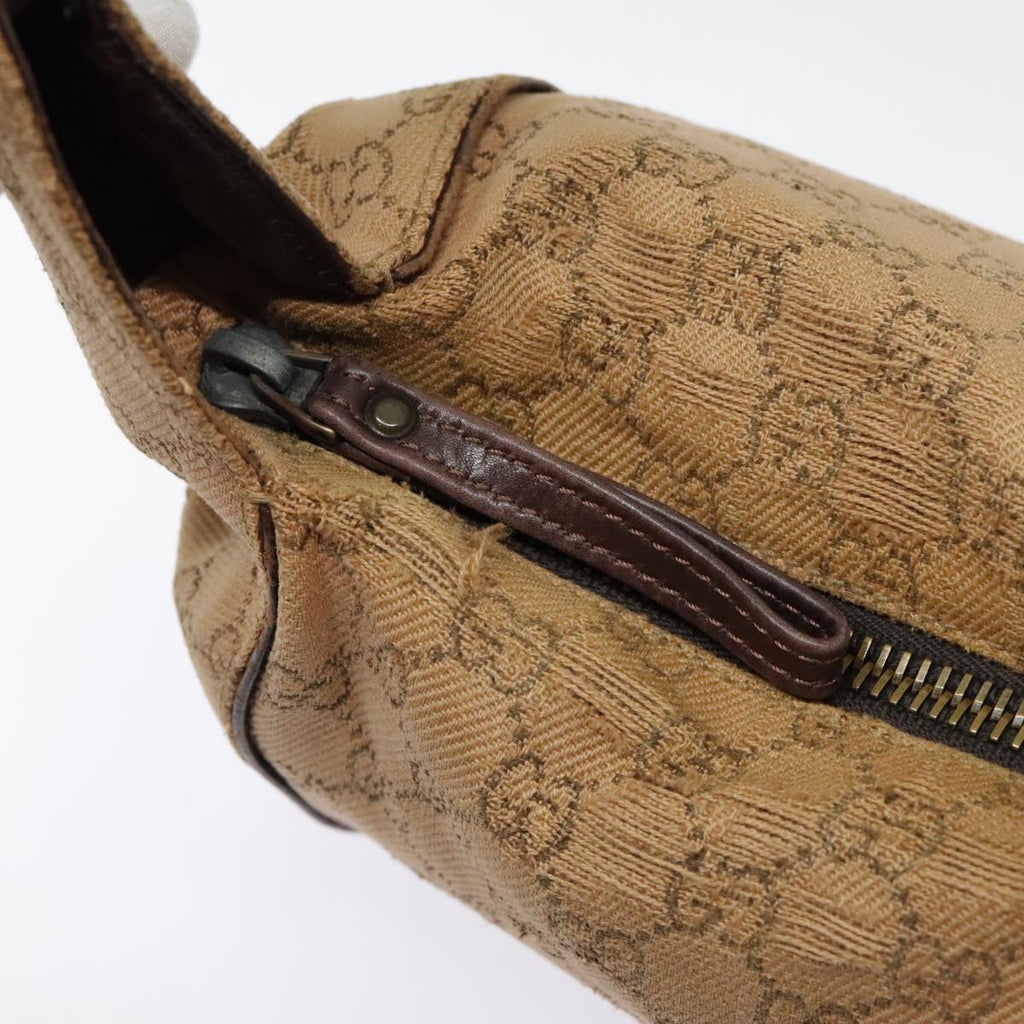 GUCCI GG Canvas Shoulder Bag Beige 101333 90471