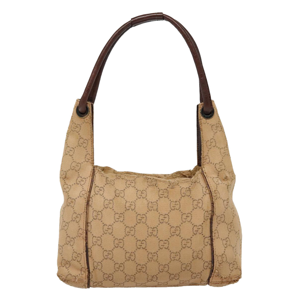 GUCCI GG Canvas Shoulder Bag Beige 101333 90471