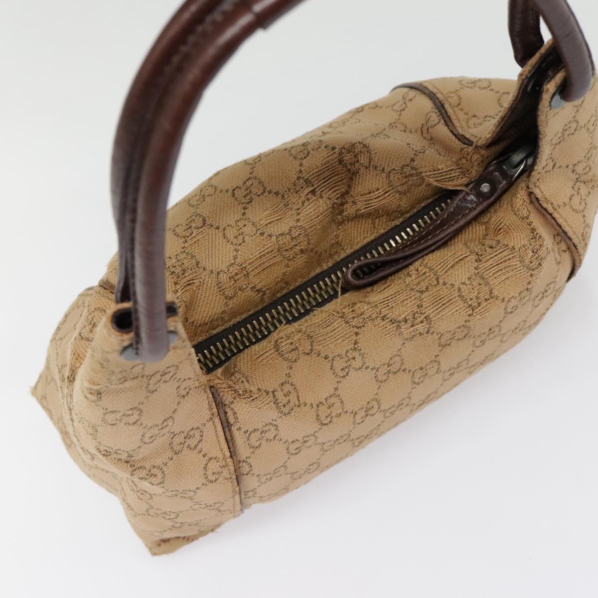 GUCCI GG Canvas Shoulder Bag Beige 101333 90471