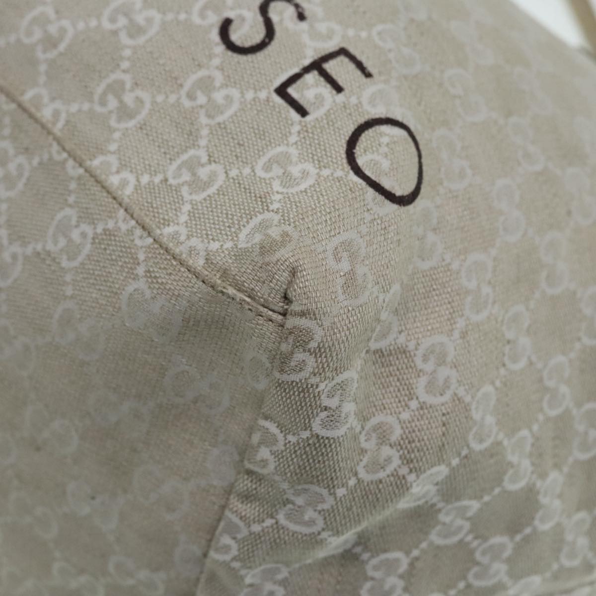 GUCCI GG Canvas Tote Bag Beige 283416 90475