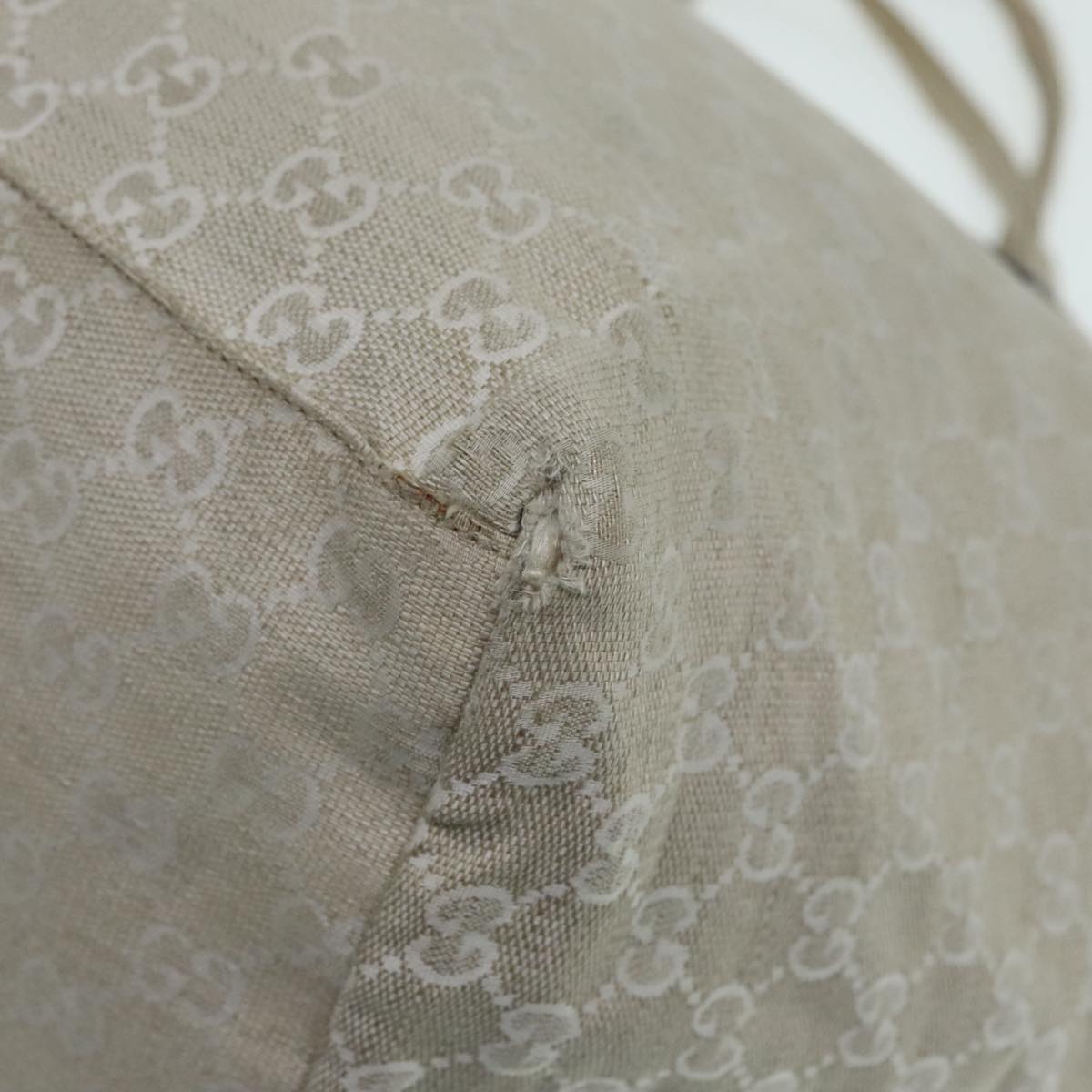 GUCCI GG Canvas Tote Bag Beige 283416 90475
