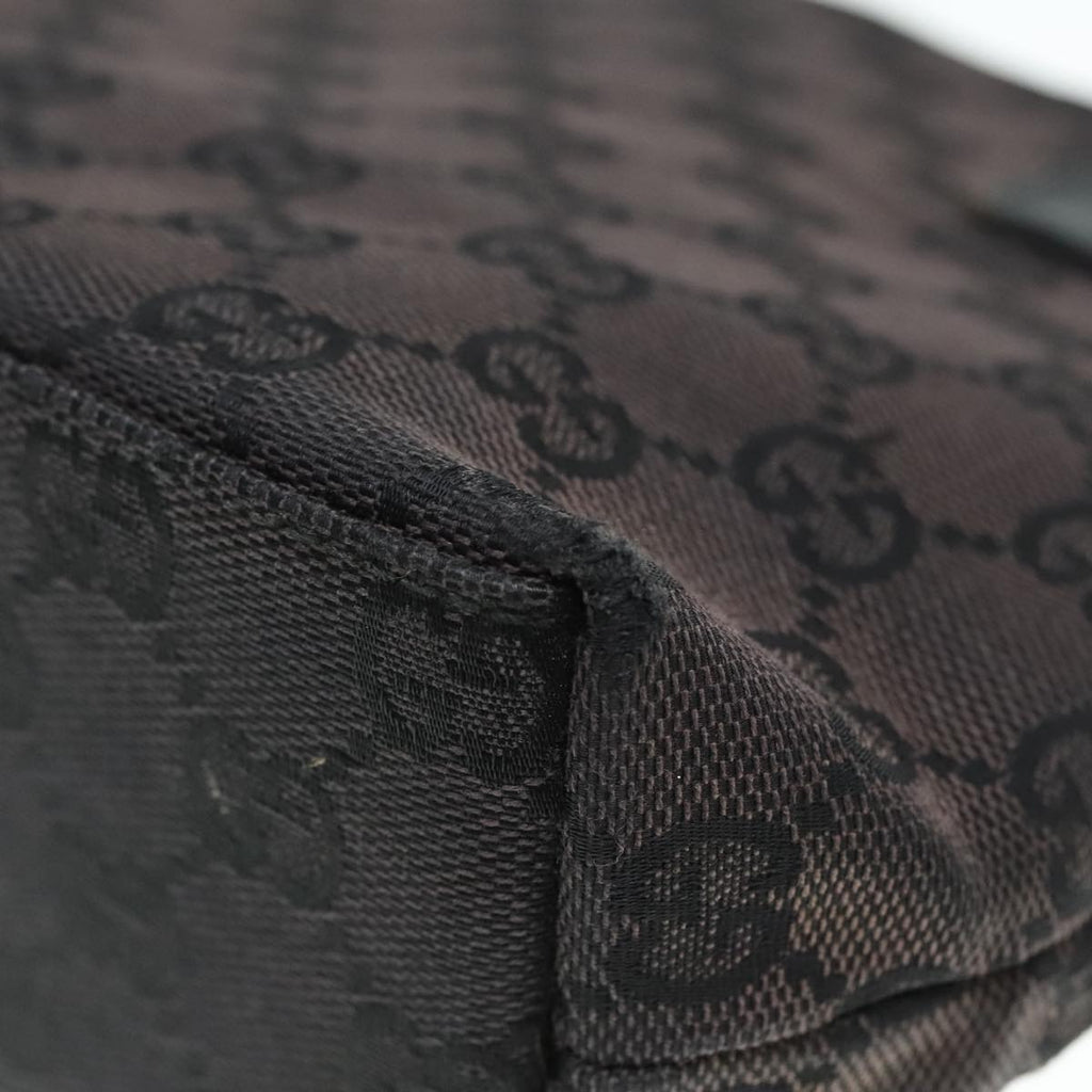 GUCCI GG Canvas Hand Bag Black Silver 002 1079 90476