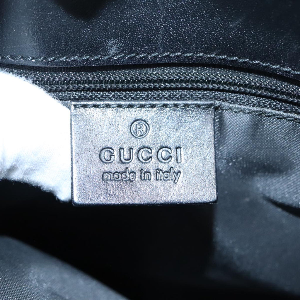 GUCCI GG Canvas Hand Bag Black Silver 002 1079 90476