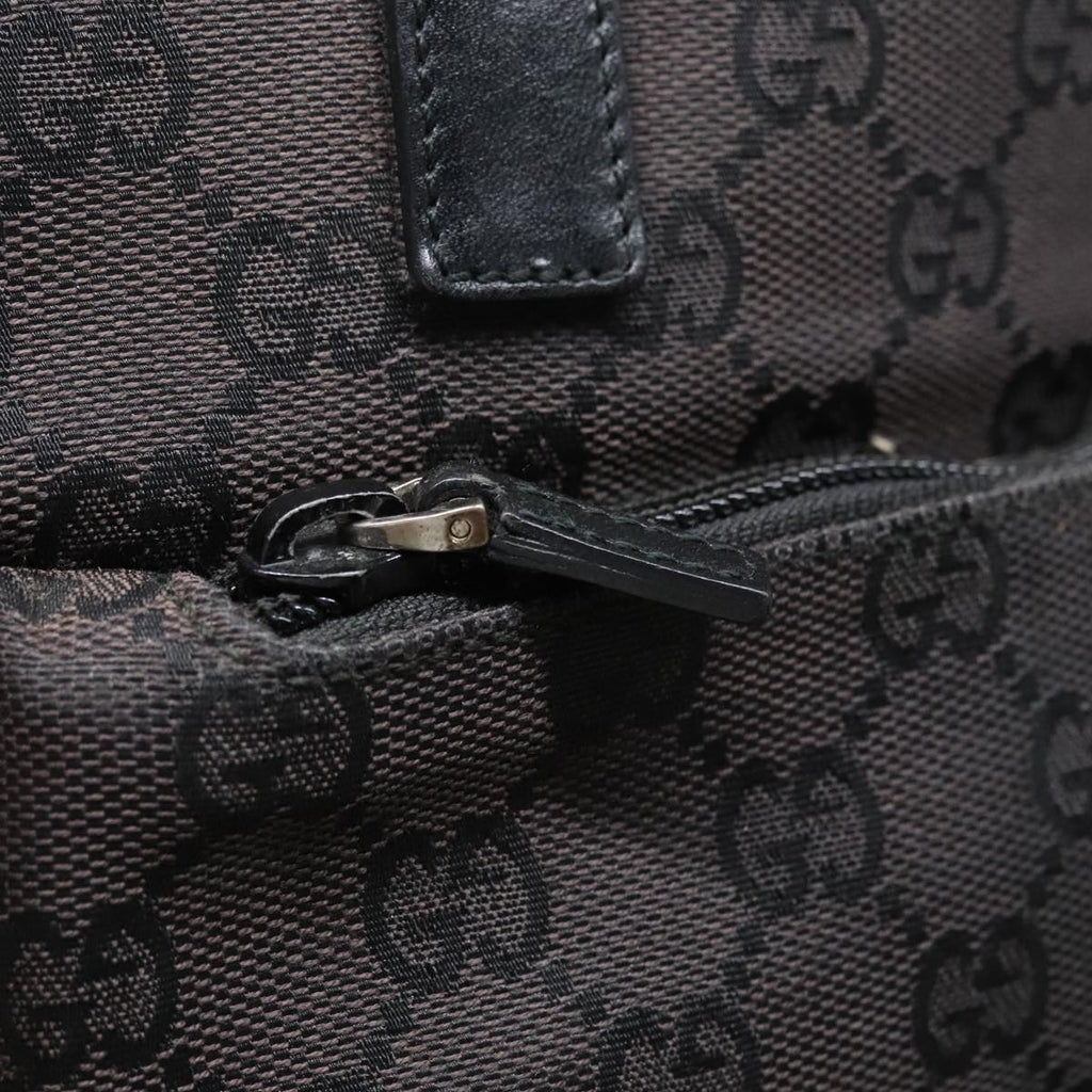 GUCCI GG Canvas Hand Bag Black Silver 002 1079 90476