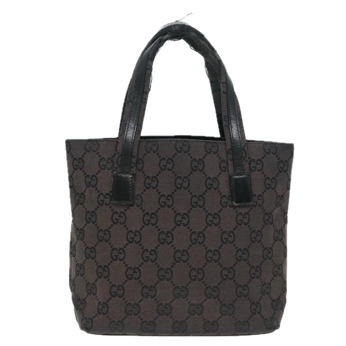 GUCCI GG Canvas Hand Bag Black Silver 002 1079 90476