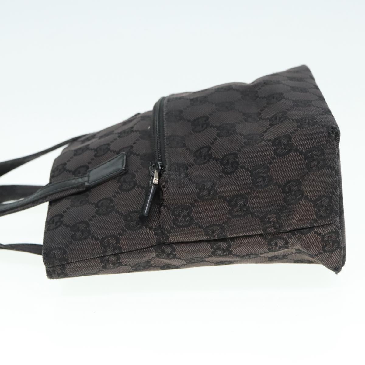 GUCCI GG Canvas Hand Bag Black Silver 002 1079 90476
