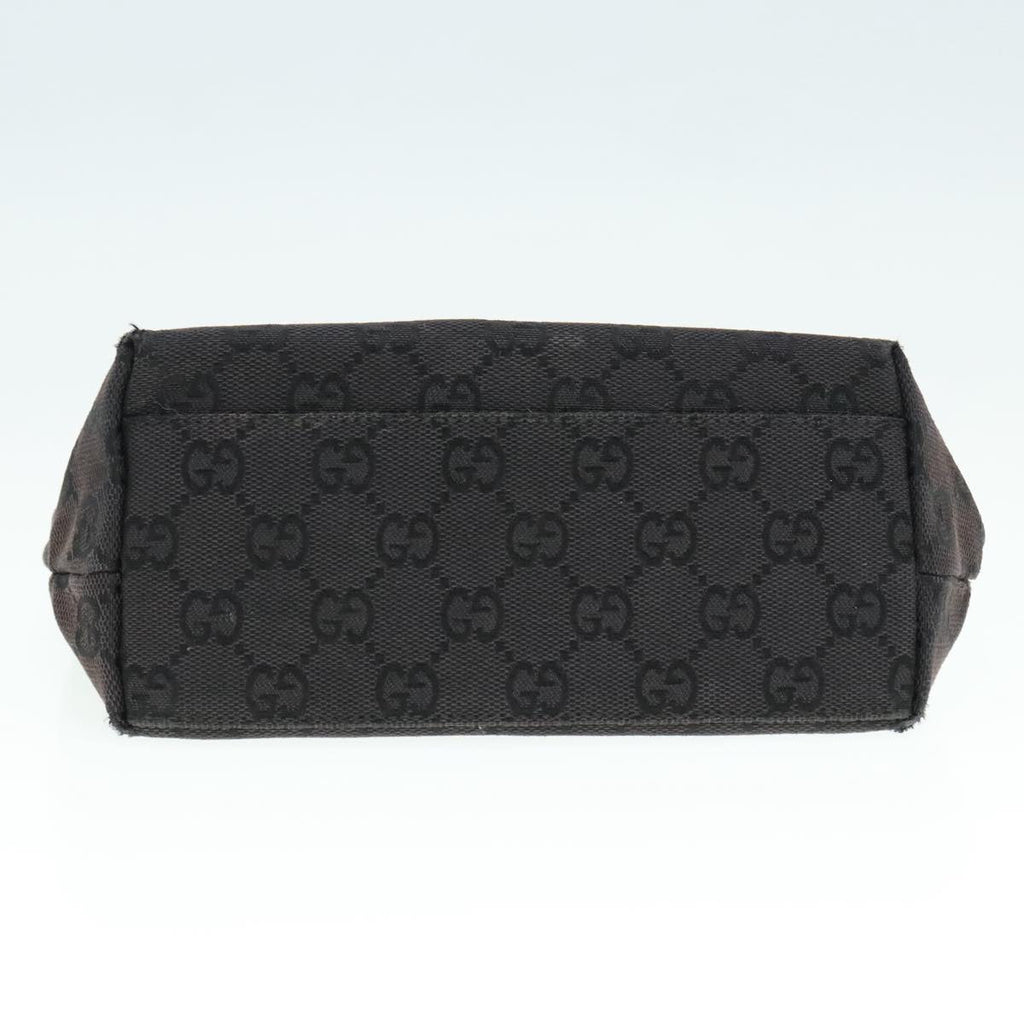 GUCCI GG Canvas Hand Bag Black Silver 002 1079 90476