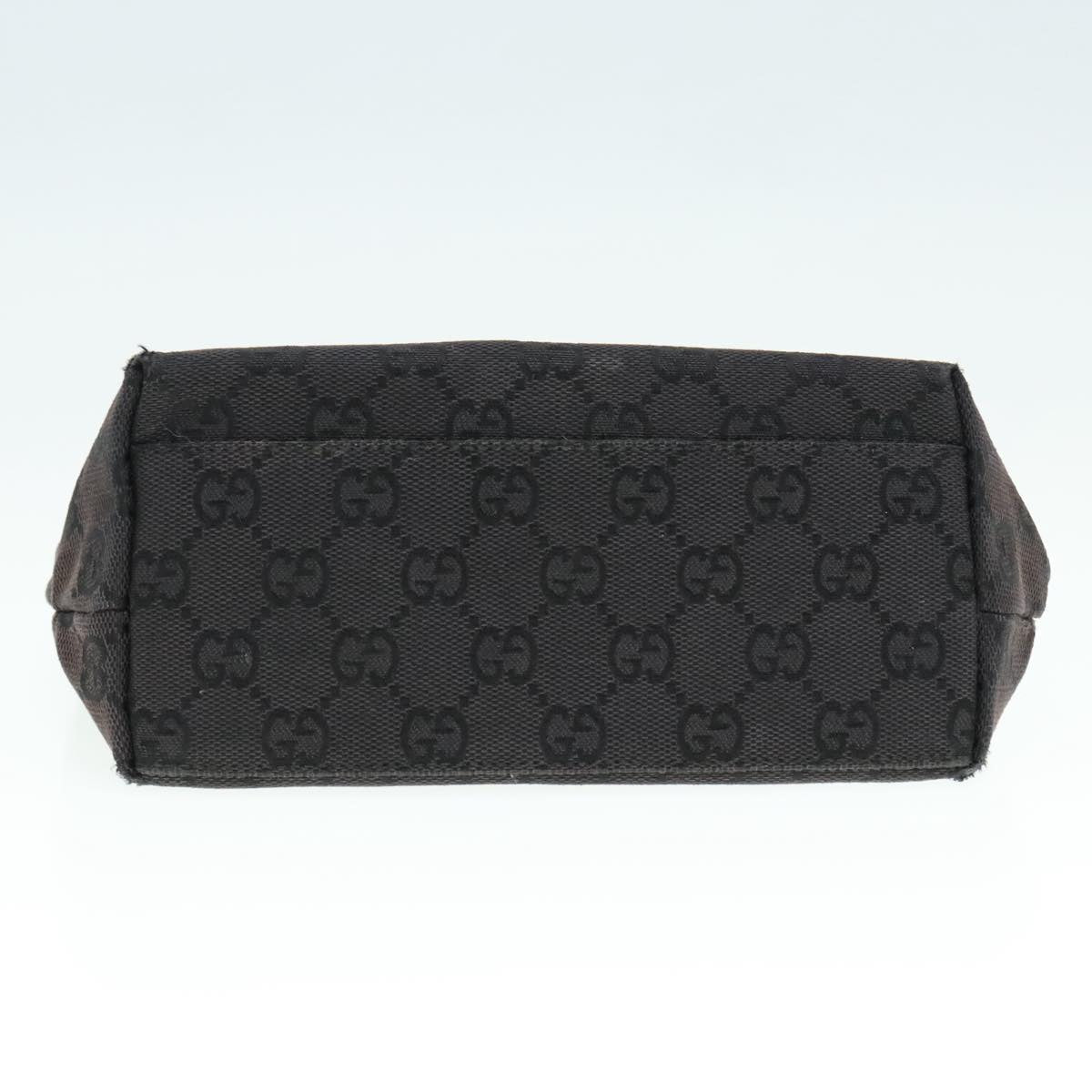GUCCI GG Canvas Hand Bag Black Silver 002 1079 90476