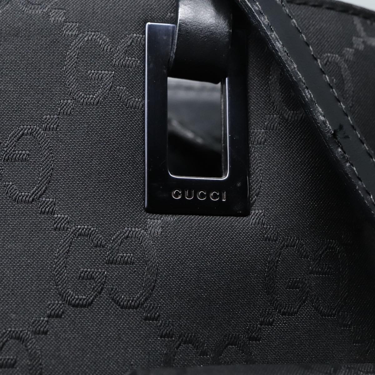 GUCCI GG Canvas Tote Bag Black Silver 90477