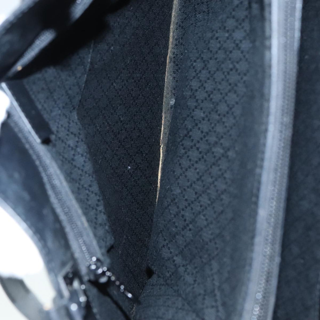 GUCCI GG Canvas Tote Bag Black Silver 90477