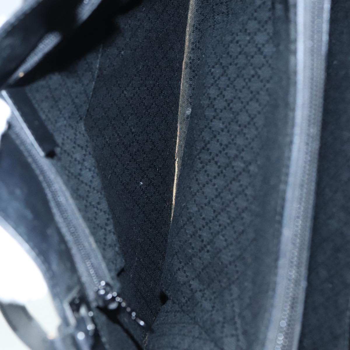 GUCCI GG Canvas Tote Bag Black Silver 90477