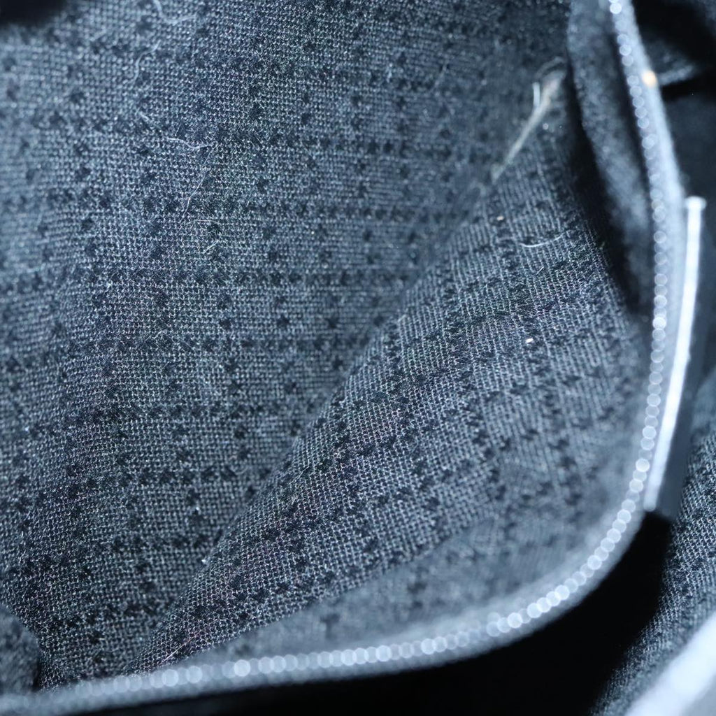 GUCCI GG Canvas Tote Bag Black Silver 90477