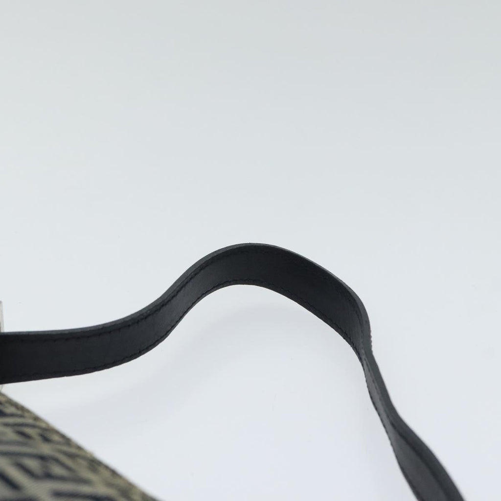 FENDI Zucchino Canvas Accessory Pouch Navy Silver 90484