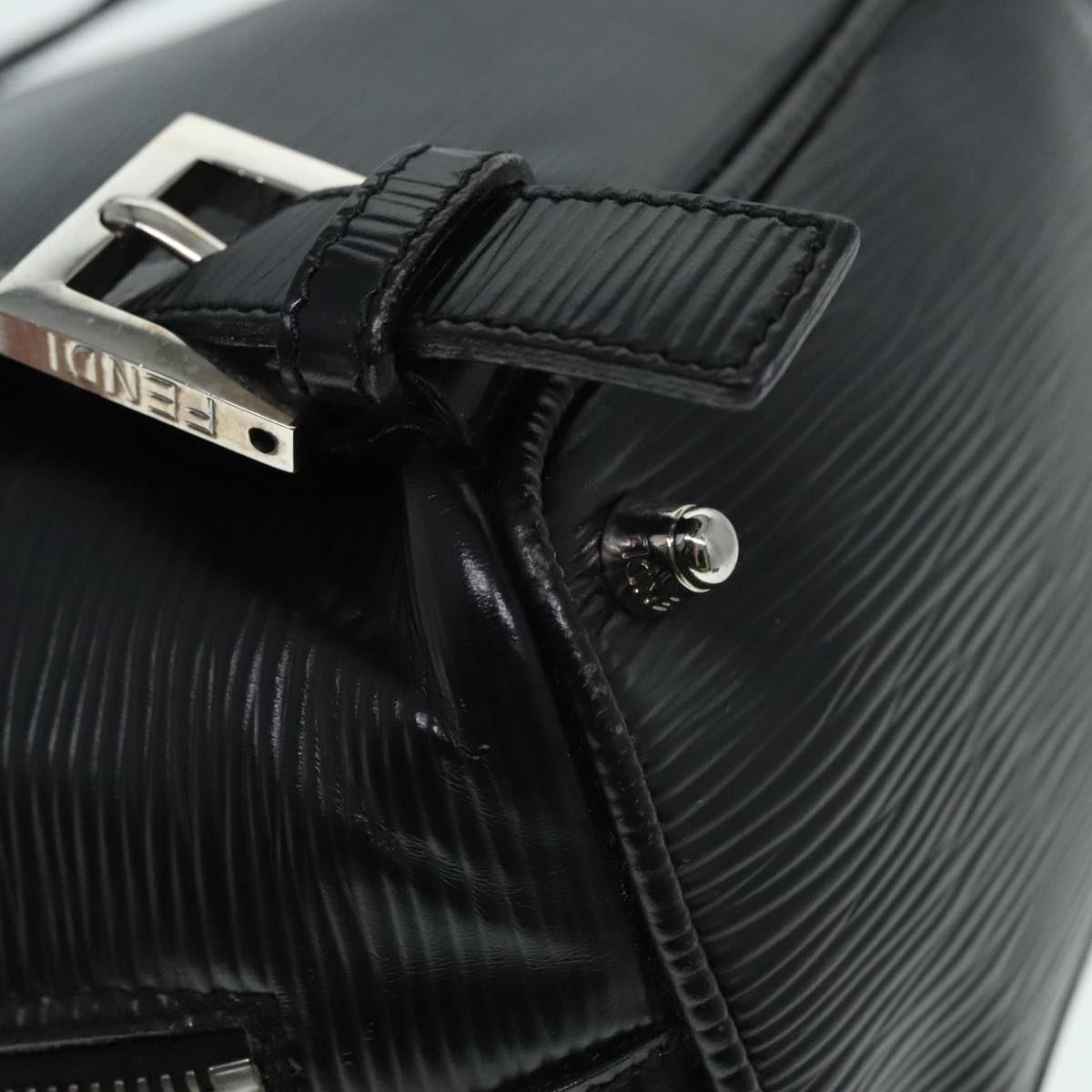 FENDI Backpack Leather Black 90504