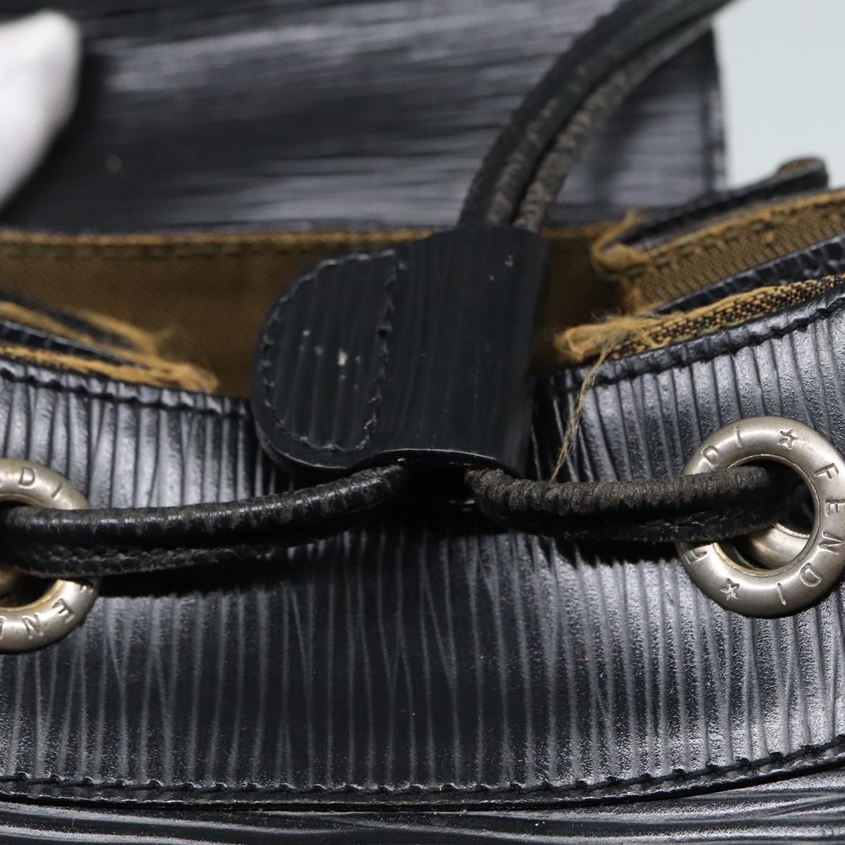 FENDI Backpack Leather Black 90504