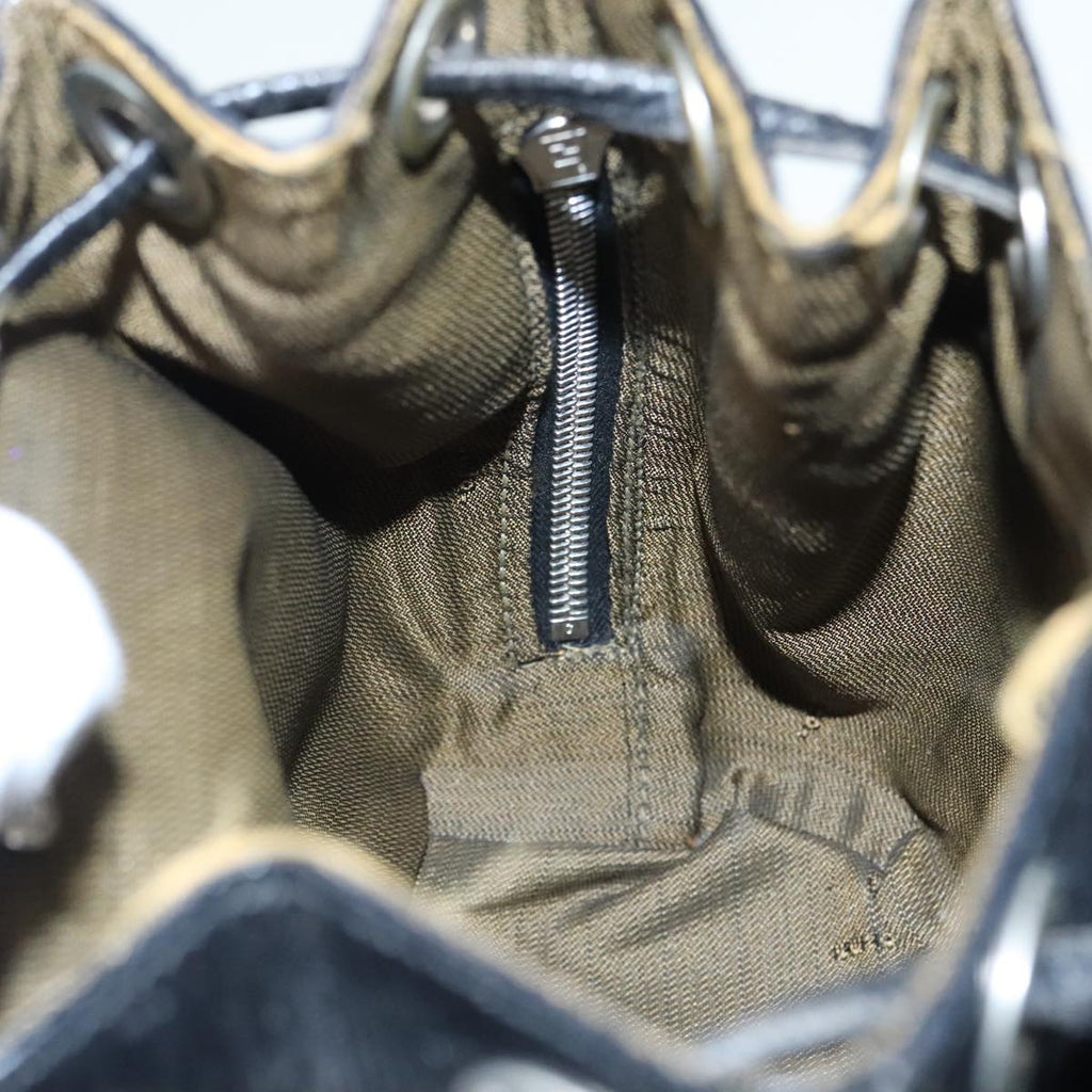 FENDI Backpack Leather Black 90504