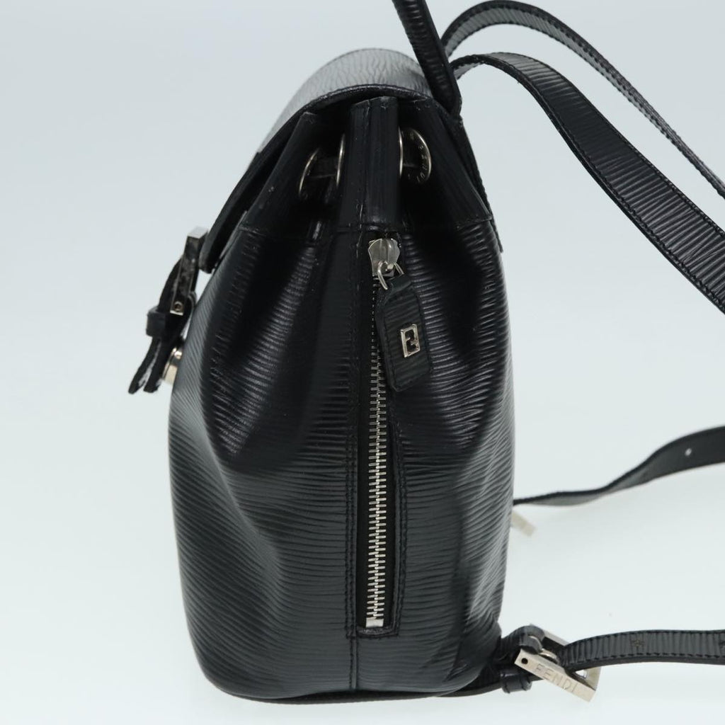 FENDI Backpack Leather Black 90504
