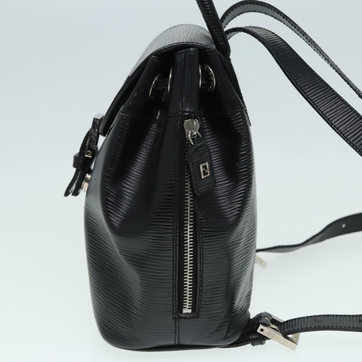 FENDI Backpack Leather Black 90504