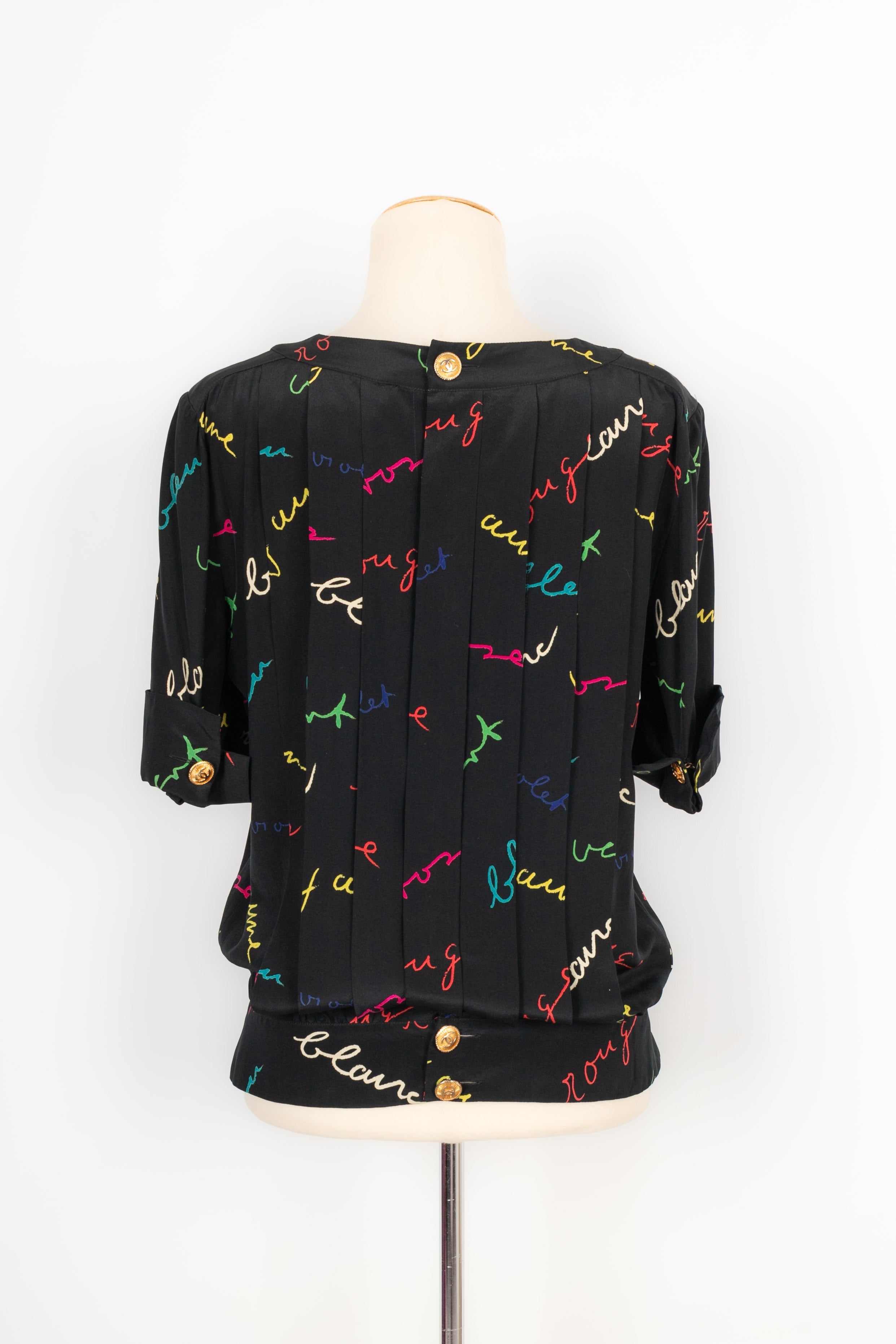 Haut en soie Chanel 1985
