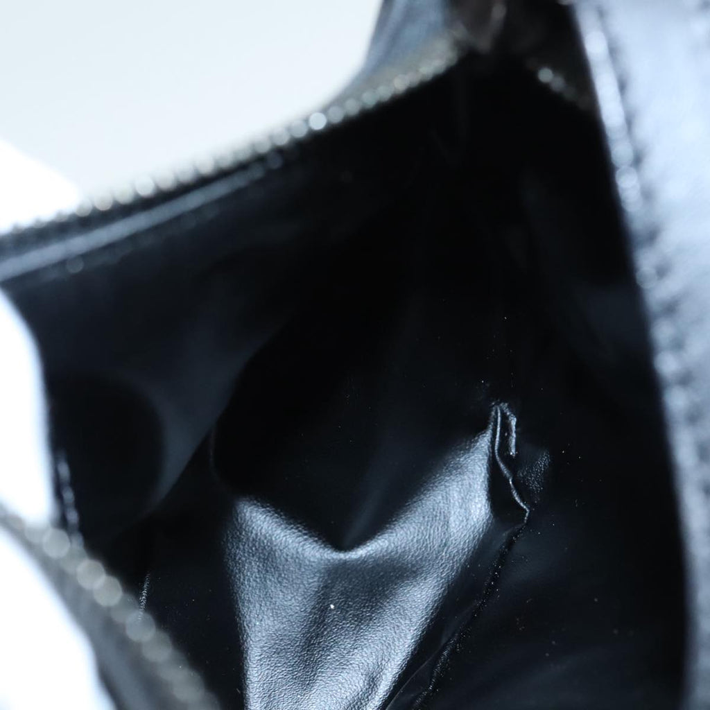 FENDI Zucchino Canvas Hand Bag Black Silver 90550