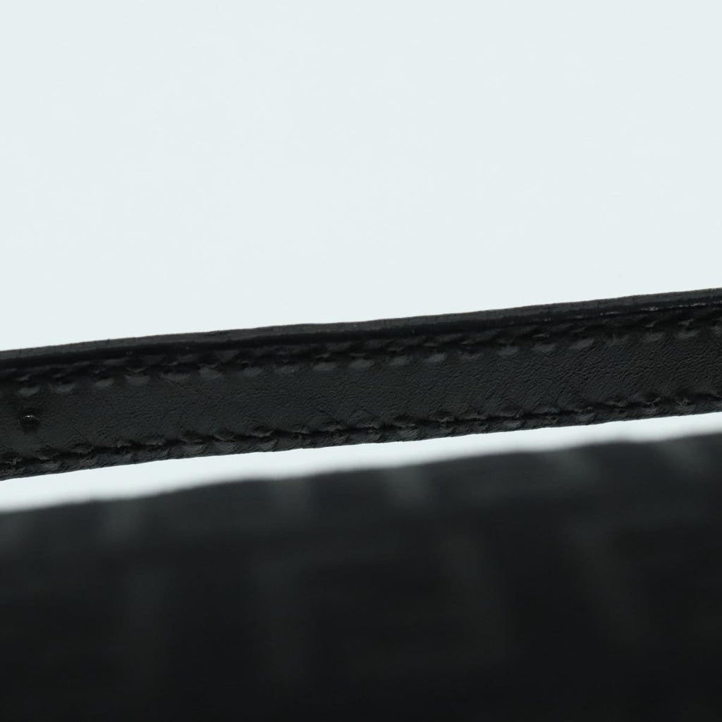 FENDI Zucchino Canvas Hand Bag Black Silver 90550