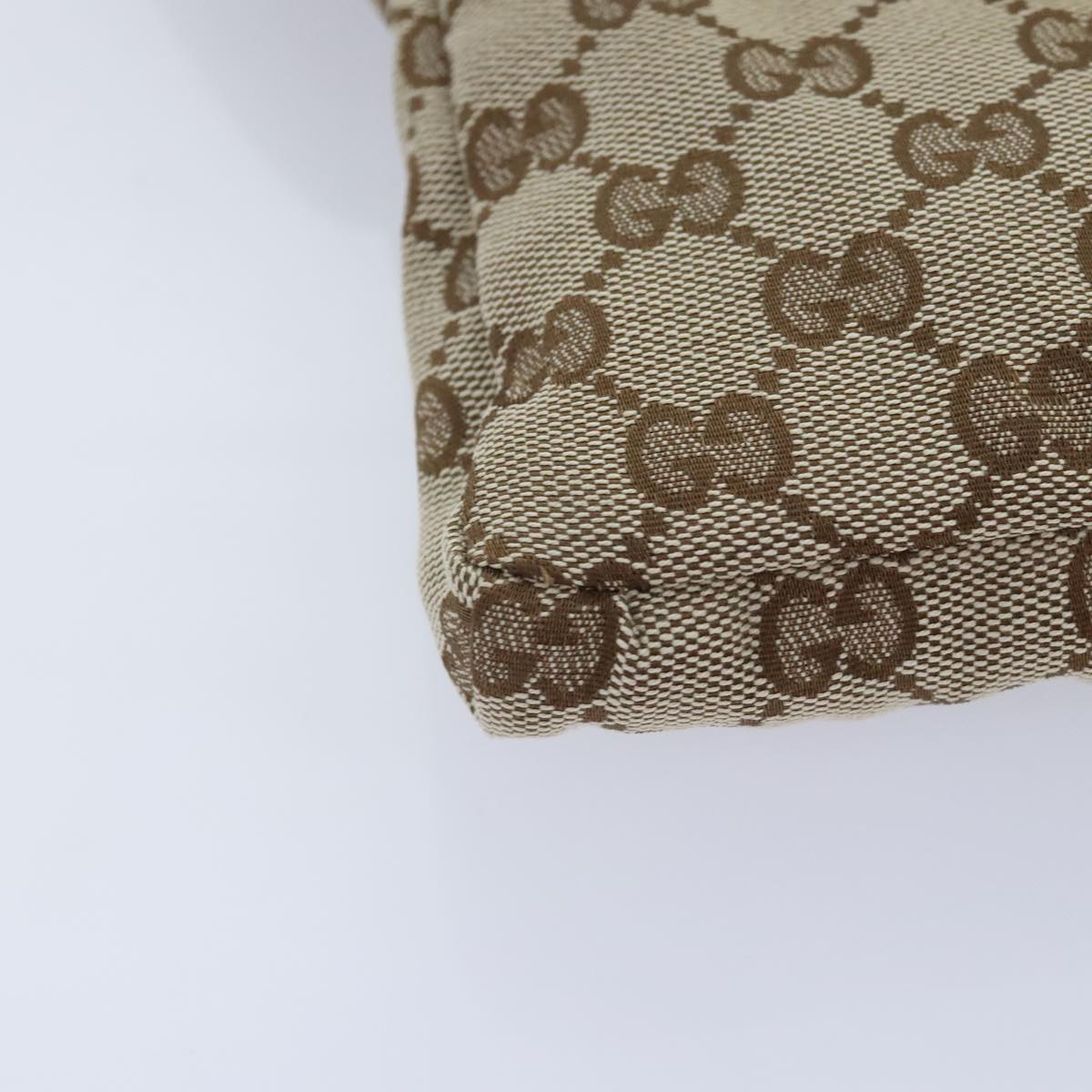 GUCCI GG Canvas Web Sherry Line Waist bag Beige Brown Silver 28566 90580