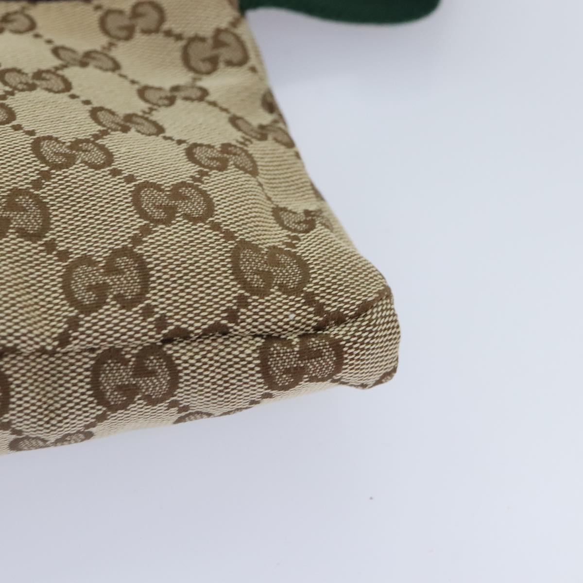GUCCI GG Canvas Web Sherry Line Waist bag Beige Brown Silver 28566 90580