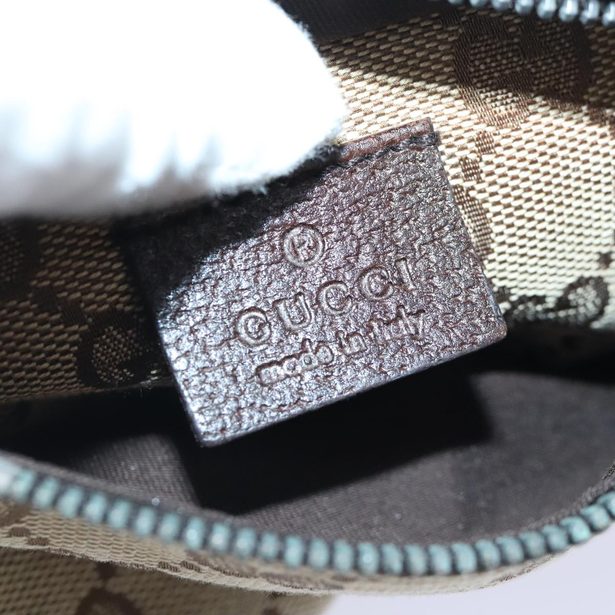 GUCCI GG Canvas Web Sherry Line Waist bag Beige Brown Silver 28566 90580