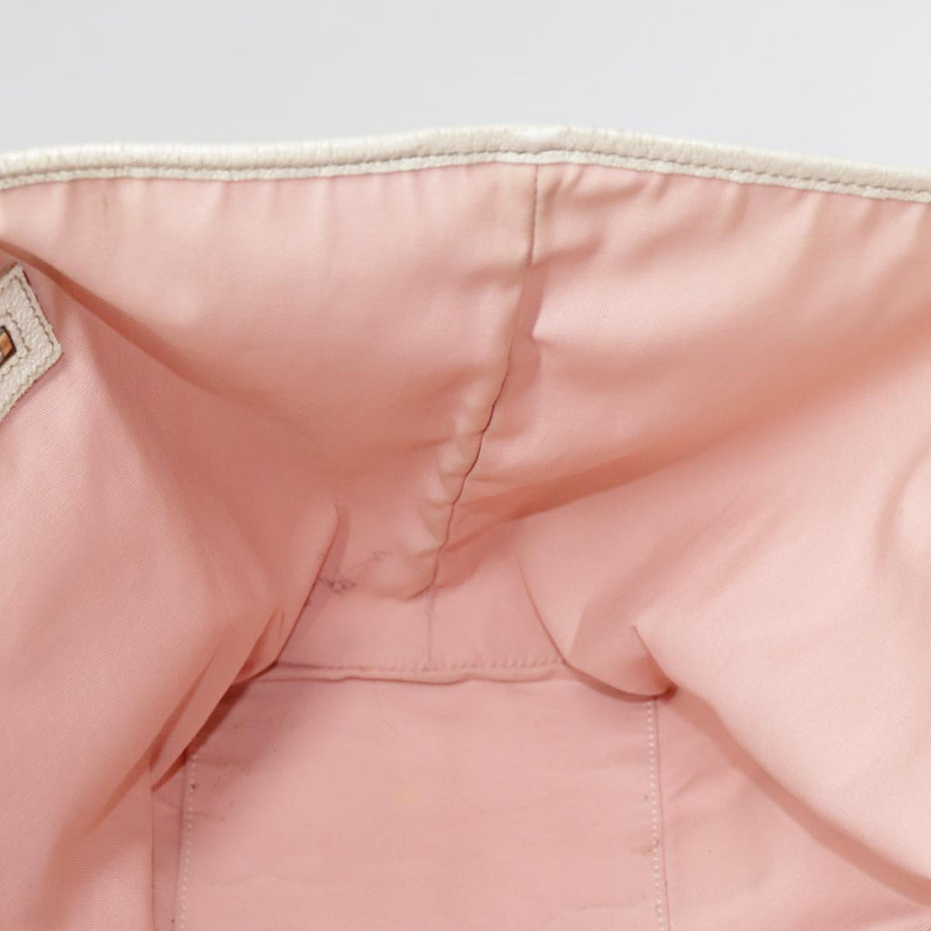 GUCCI GG Canvas Sherry Line Tote Bag Pink White gold 139260 90584