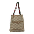 GUCCI GG Supreme Web Sherry Line Tote Bag PVC Leather Beige 40 02 003 90589