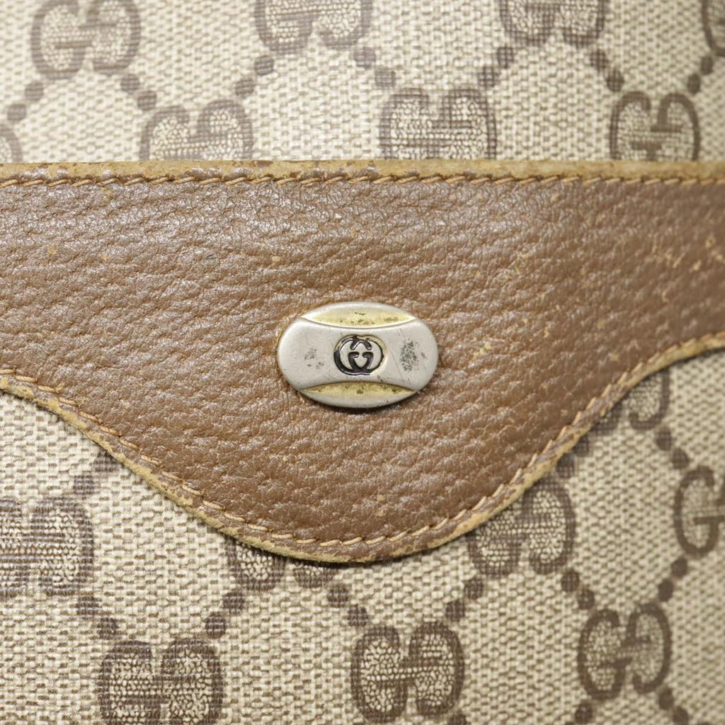 GUCCI GG Supreme Web Sherry Line Tote Bag PVC Leather Beige 40 02 003 90589