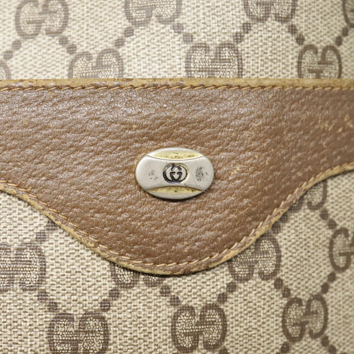 GUCCI GG Supreme Web Sherry Line Tote Bag PVC Leather Beige 40 02 003 90589