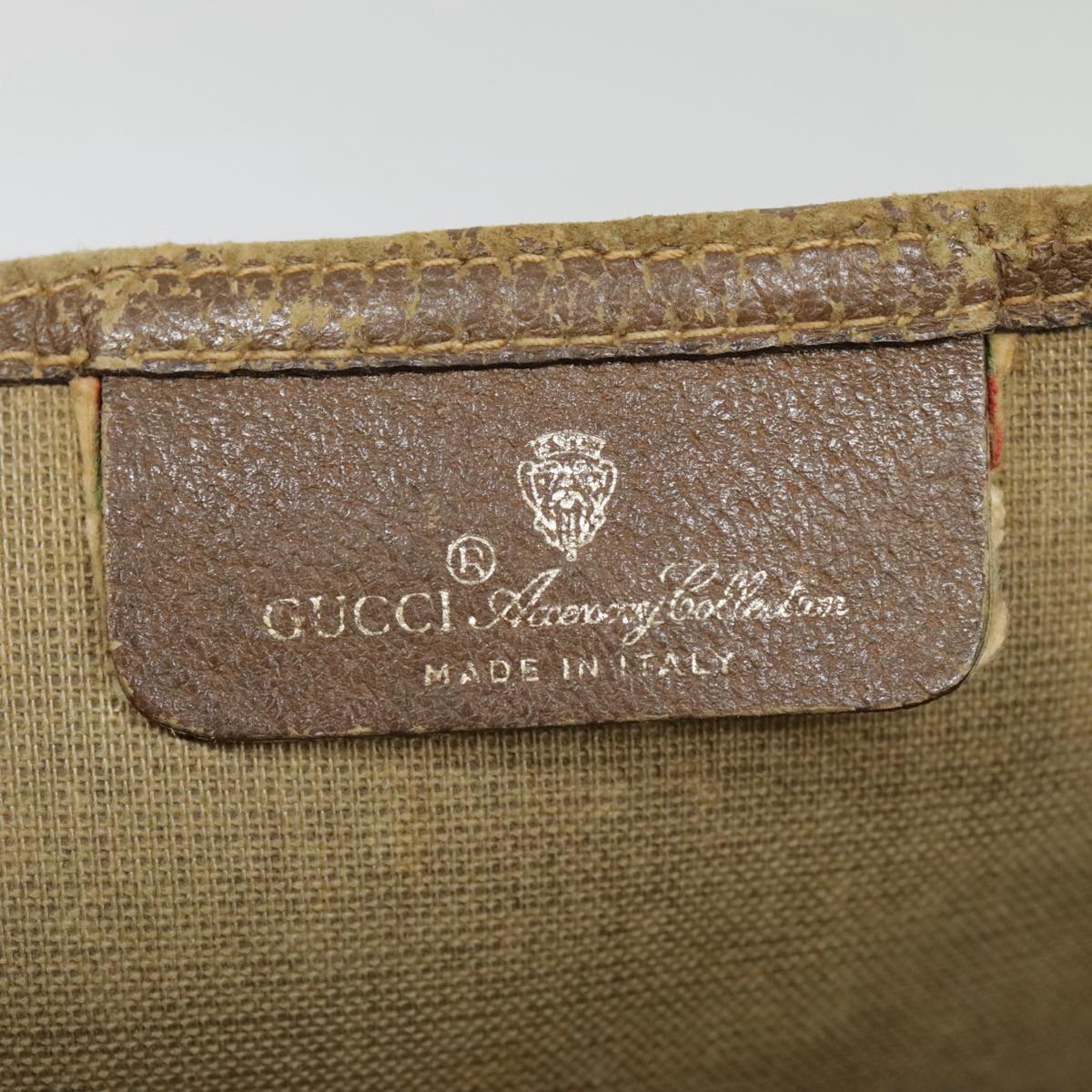 GUCCI GG Supreme Web Sherry Line Tote Bag PVC Leather Beige 40 02 003 90589