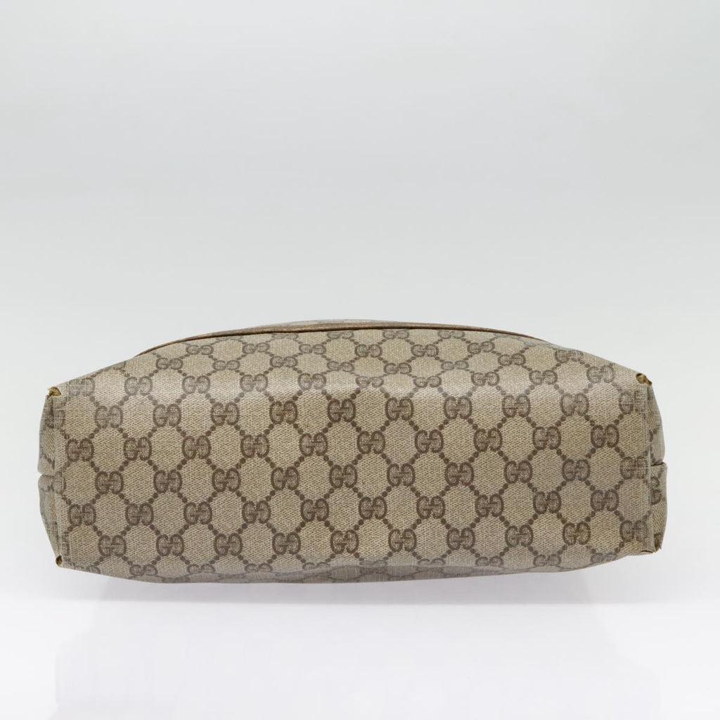 GUCCI GG Supreme Web Sherry Line Tote Bag PVC Leather Beige 40 02 003 90589