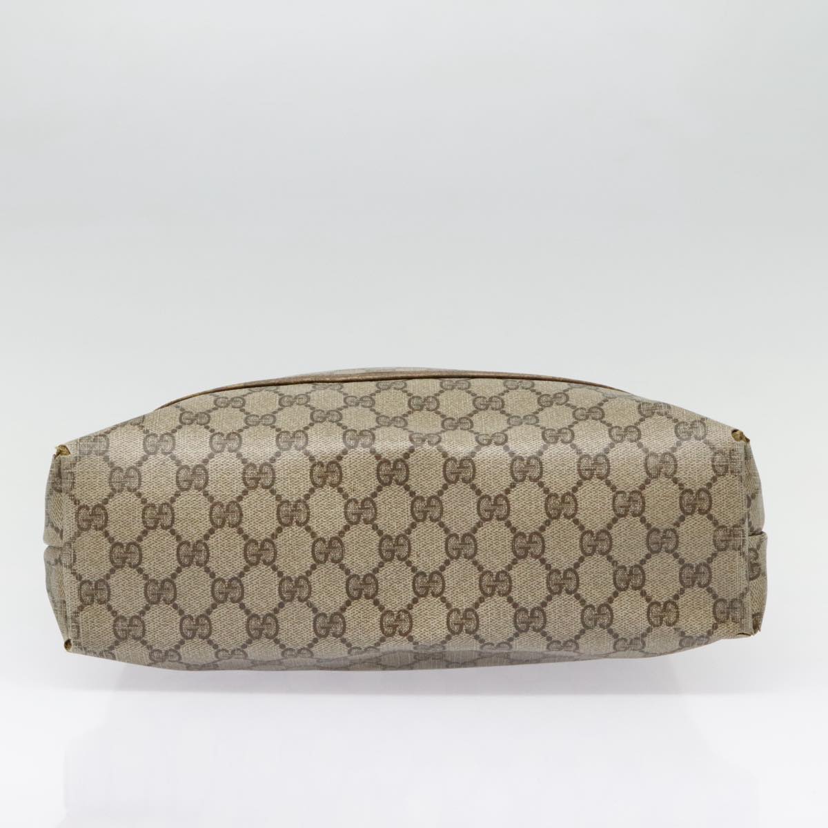 GUCCI GG Supreme Web Sherry Line Tote Bag PVC Leather Beige 40 02 003 90589