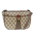 GUCCI GG Supreme Web Sherry Line Shoulder Bag PVC Beige Gold 90590