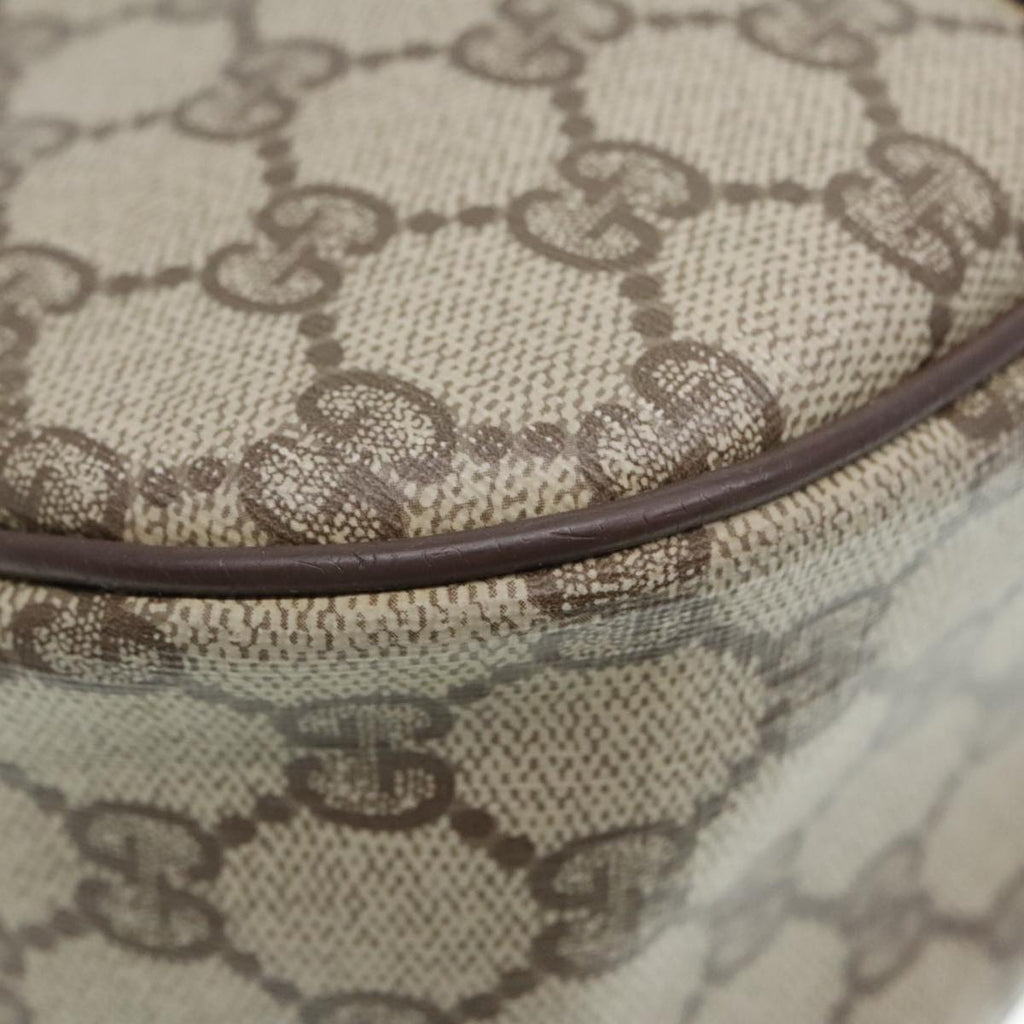 GUCCI GG Supreme Web Sherry Line Shoulder Bag PVC Beige Gold 90590