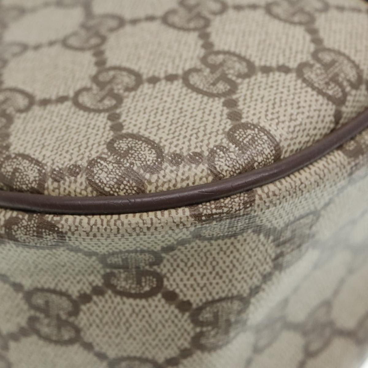 GUCCI GG Supreme Web Sherry Line Shoulder Bag PVC Beige Gold 90590