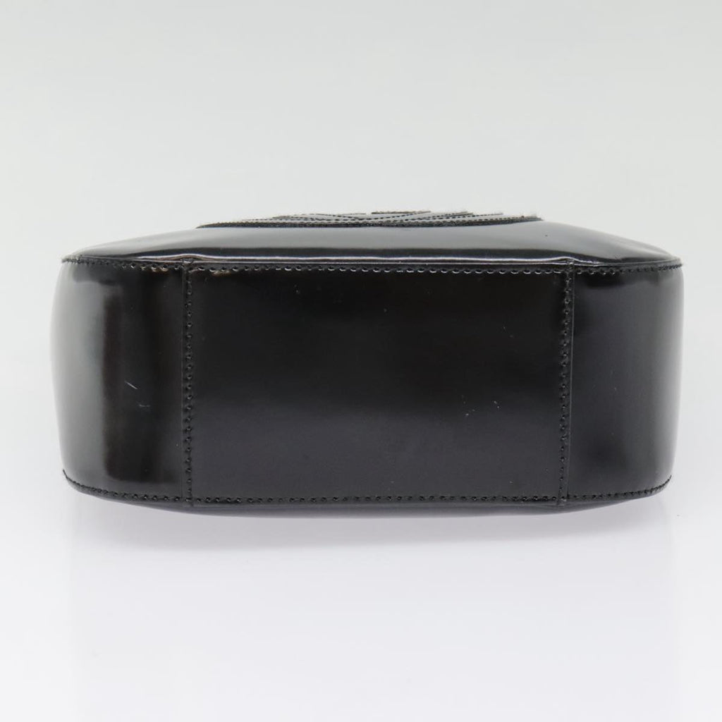 GUCCI Hand Bag Patent Leather Black Silver 007 2046 0249 90643