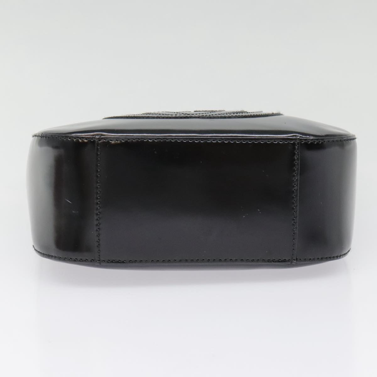 GUCCI Hand Bag Patent Leather Black Silver 007 2046 0249 90643