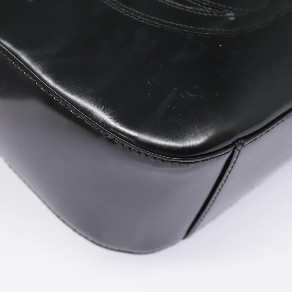GUCCI Hand Bag Patent Leather Black Silver 007 2046 0249 90643