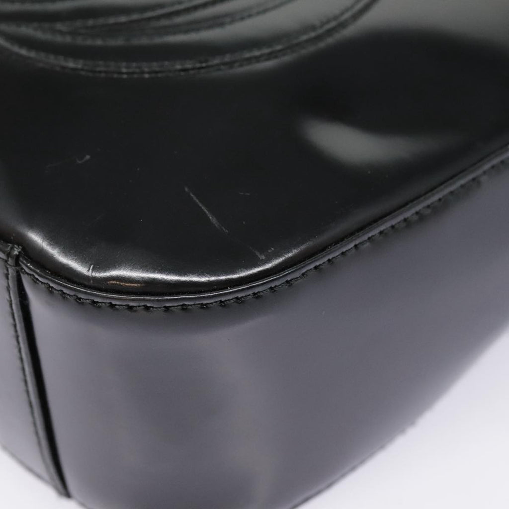 GUCCI Hand Bag Patent Leather Black Silver 007 2046 0249 90643