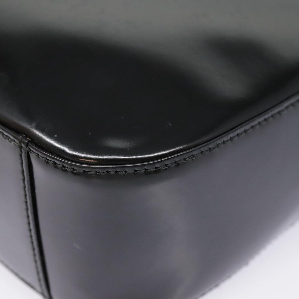 GUCCI Hand Bag Patent Leather Black Silver 007 2046 0249 90643